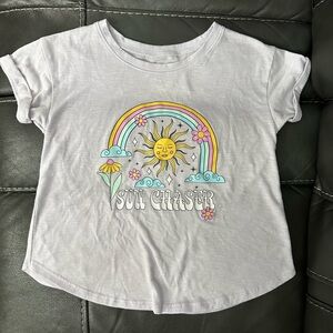 Kids T-Shirt - Light Lilac with Rainbow and Sun